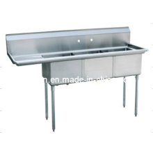 3 Compartment  Stainless Steel Sink  (S3-242414-24L-16)